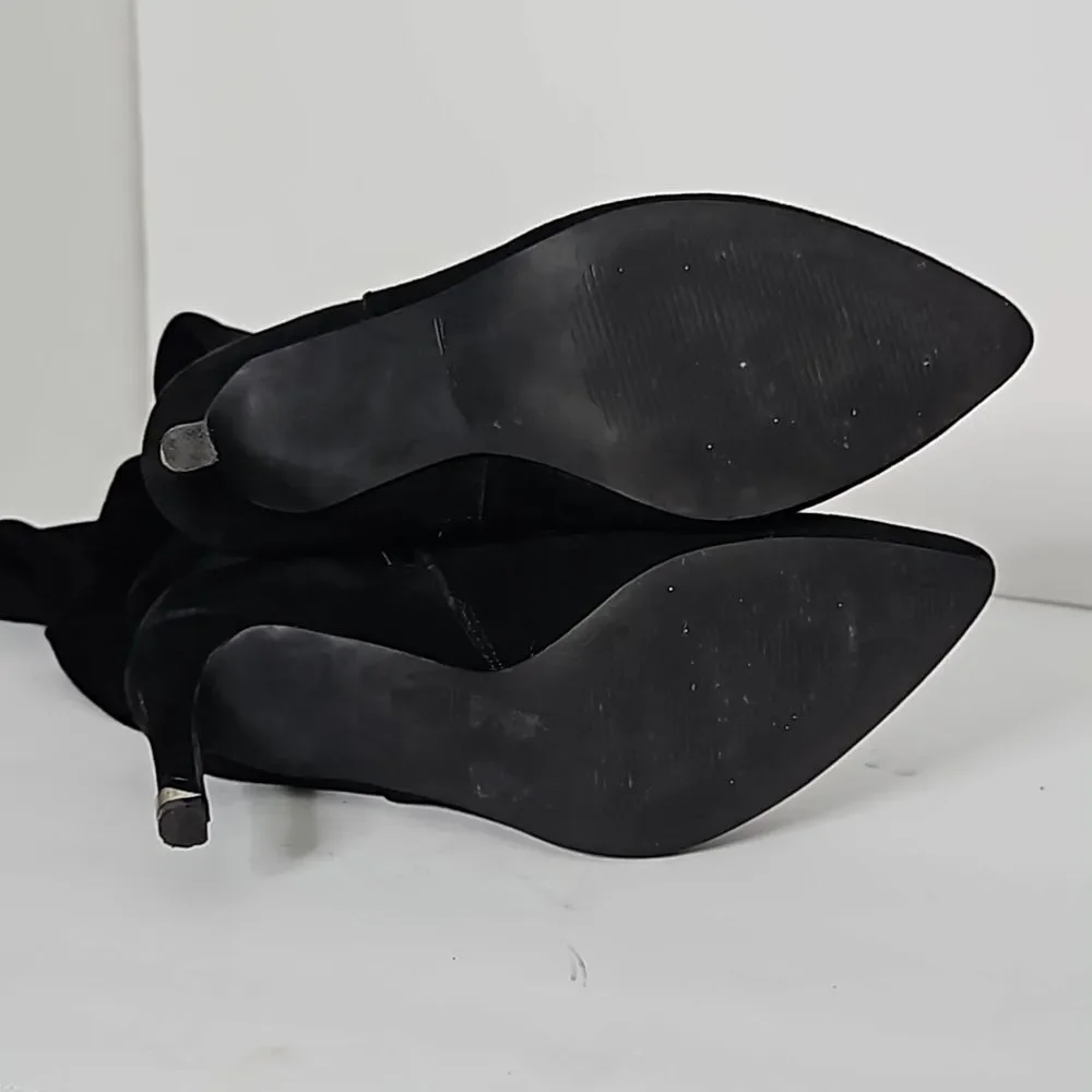 Call It Spring Thigh High Black Boots Nubuck Rosenman Size 6/36